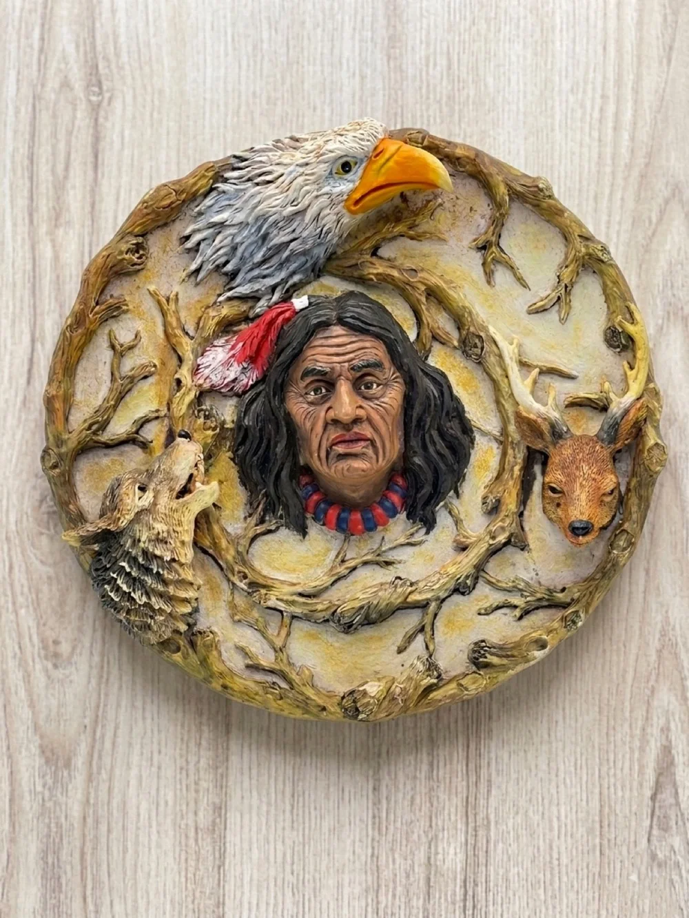 Native American 3-D Wall Art 9” Earth Tones South Western Decor
